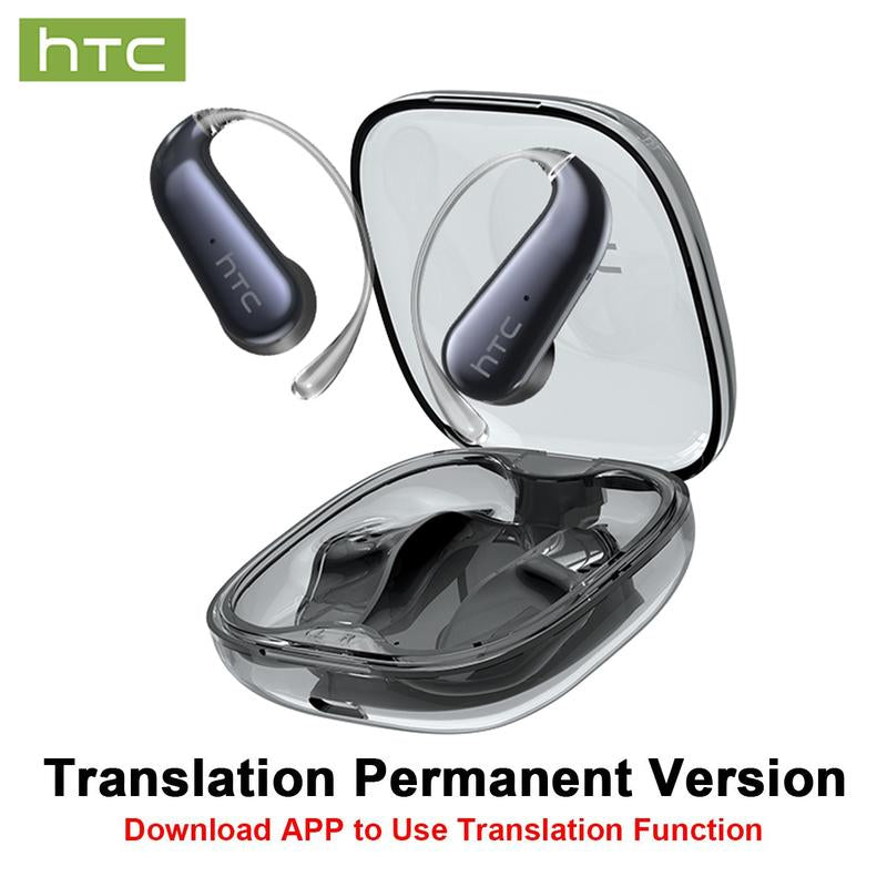 HTC NE38 OWS Wireless Translation Earbuds - Experience Seamless Communication with Real-Time Translation in 134 Languages, Bluetooth 6.0 Connectivity, and Superior HIFI Sound Quality - Perfect for Office, Sports, Study, and Audio Calls
