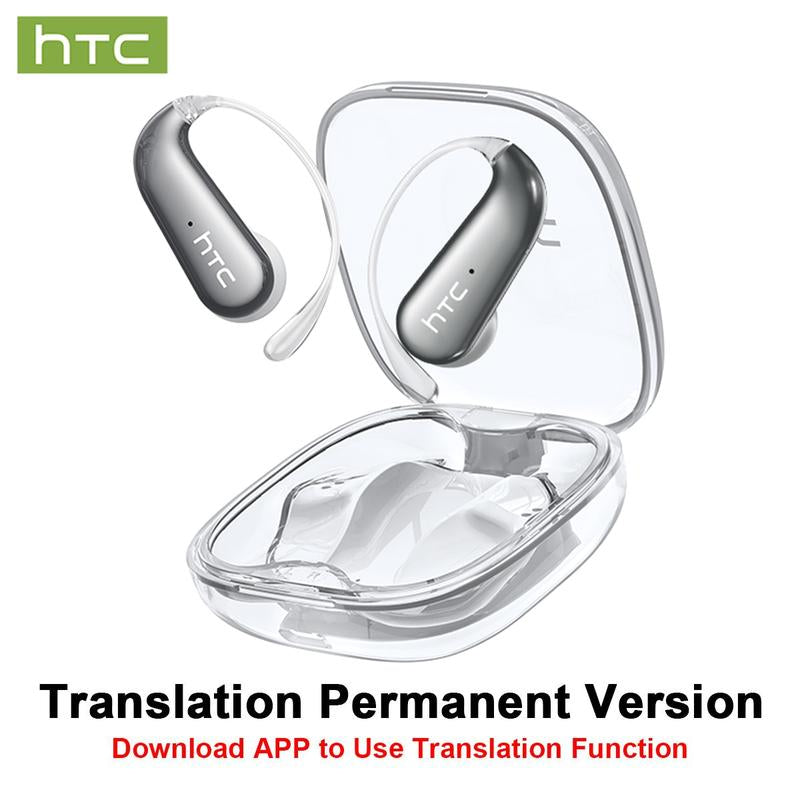 HTC NE38 OWS Wireless Translation Earbuds - Experience Seamless Communication with Real-Time Translation in 134 Languages, Bluetooth 6.0 Connectivity, and Superior HIFI Sound Quality - Perfect for Office, Sports, Study, and Audio Calls