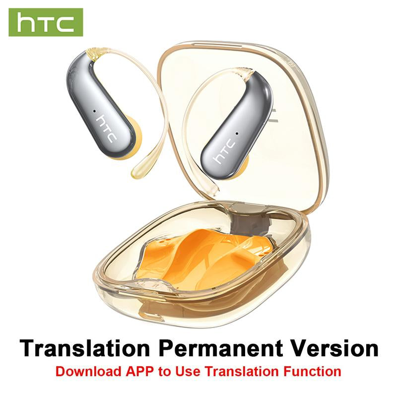 HTC NE38 OWS Wireless Translation Earbuds - Experience Seamless Communication with Real-Time Translation in 134 Languages, Bluetooth 6.0 Connectivity, and Superior HIFI Sound Quality - Perfect for Office, Sports, Study, and Audio Calls