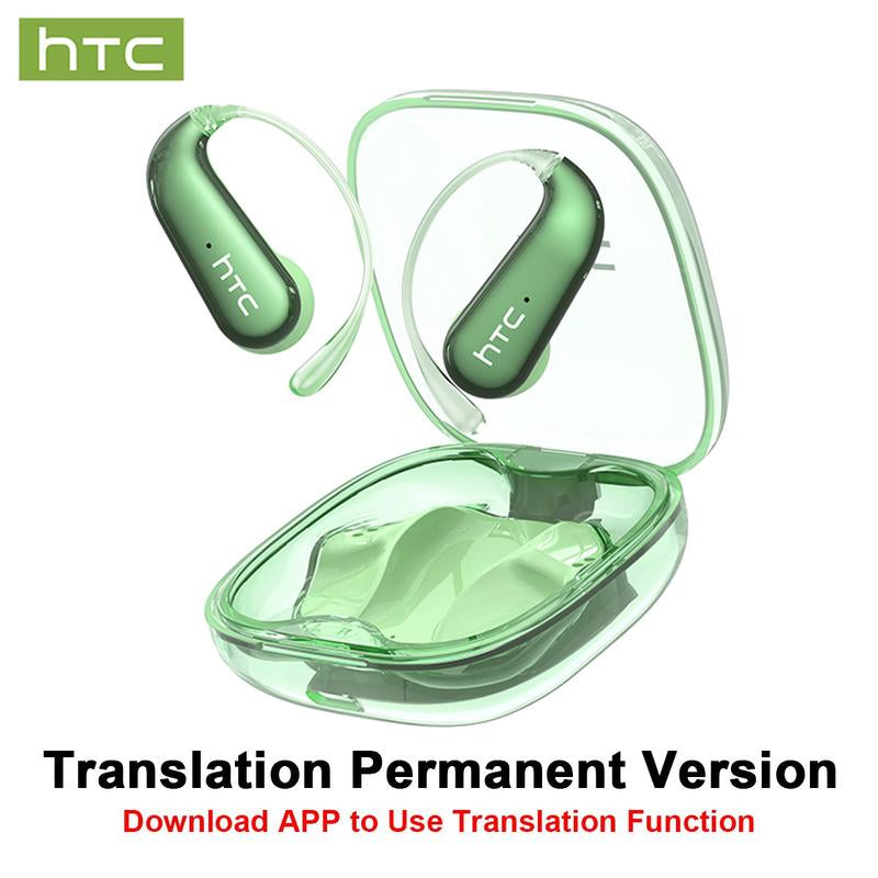 HTC NE38 OWS Wireless Translation Earbuds - Experience Seamless Communication with Real-Time Translation in 134 Languages, Bluetooth 6.0 Connectivity, and Superior HIFI Sound Quality - Perfect for Office, Sports, Study, and Audio Calls